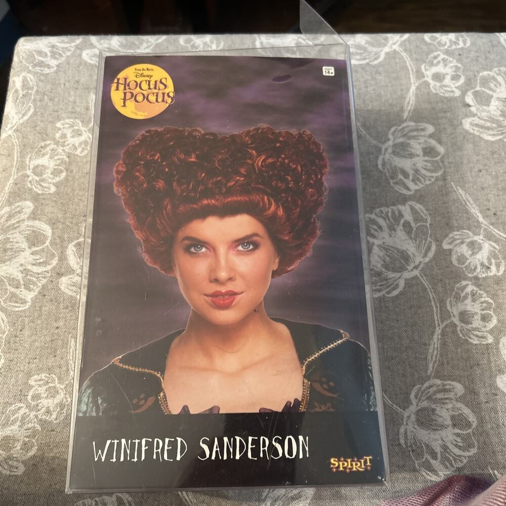 Hocus Pocus Winnie Winifred Sanderson Wig Spirit Halloween Red Curly Updo Hair